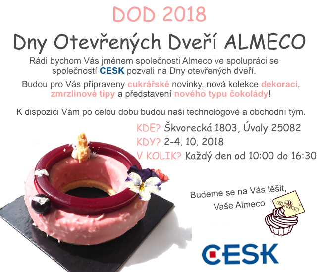 Pozvánka na dny otevřených dveří Almeco