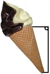 Reklamní poutač - Točená zmrzlina na zeď 149 cm VČ
