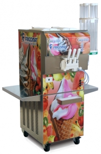 Stroj na točenou zmrzlinu se zdobením okrajů KOLOR 202P MIXER